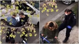 Un polițist este filmat în timp ce lovește un copil. Replica lui este șocantă